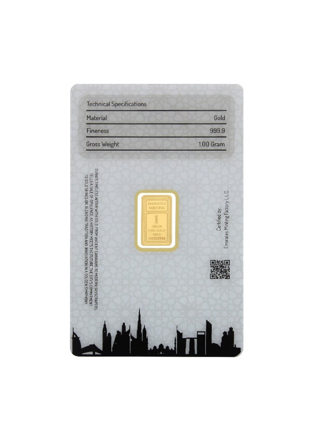 Emirates Minting 1 Gram Rose Gold Bar 24KT 999.9 Purity - Image 2