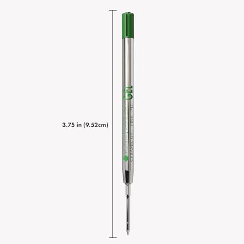 Monteverde Capless Gel Refills to Fit Parker-Style Ballpoint Pens, 0.7mm Fine Point, Green, 6-Pack, Smooth Writing Technology for Parker, Conklin, Schmidt, and More - Image 2
