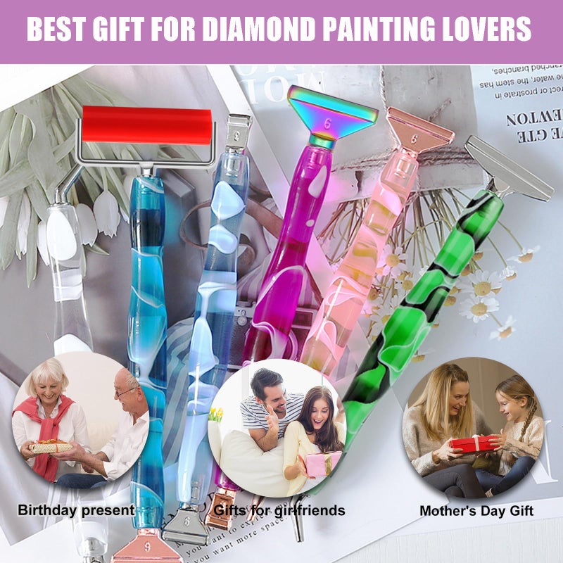 Heyseri Diamond Painting Pens, â€œClassic Wax Stylusâ€ Diamond Art Pen, Gem Painting Tools Accessories, Gem Art Pen with Metal Tips for 5D Craft Nail - Image 5