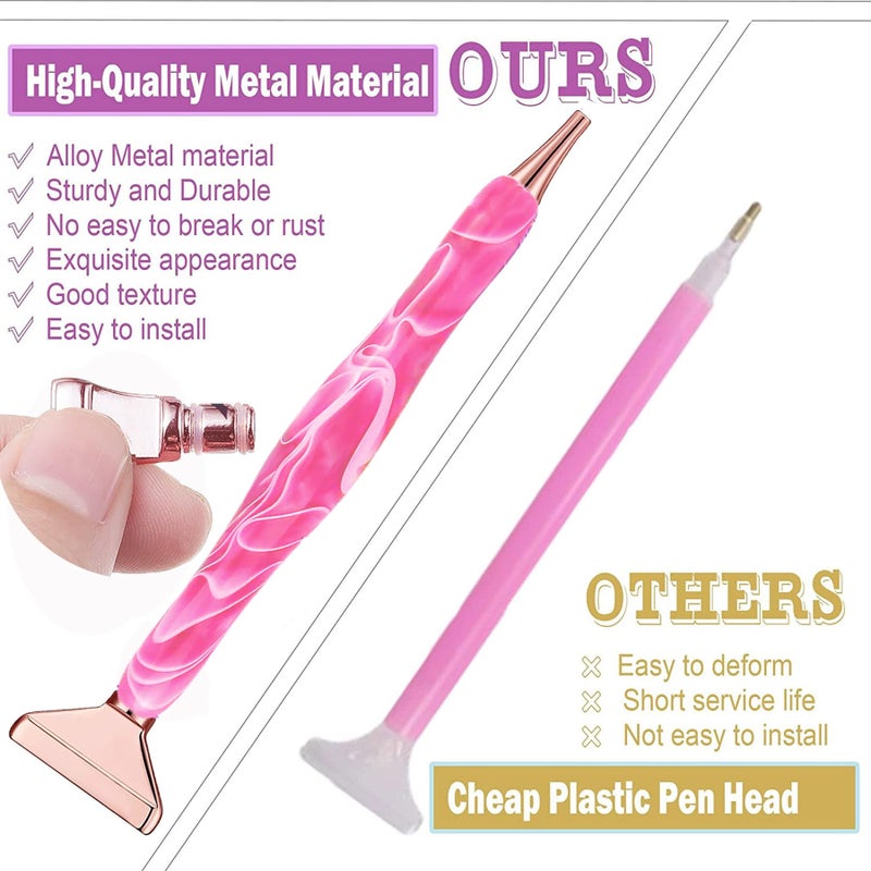 Heyseri Diamond Painting Pens, â€œClassic Wax Stylusâ€ Diamond Art Pen, Gem Painting Tools Accessories, Gem Art Pen with Metal Tips for 5D Craft Nail - Image 2
