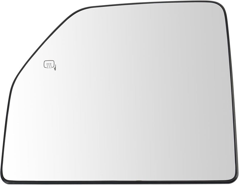 TRQ Left Upper Mirror Glass Heated Snap On Compatible with 2015-2020 Ford F-150 2017-2022 Ford F-250 Super Duty F-350 Super Duty FO1324136 - Image 1