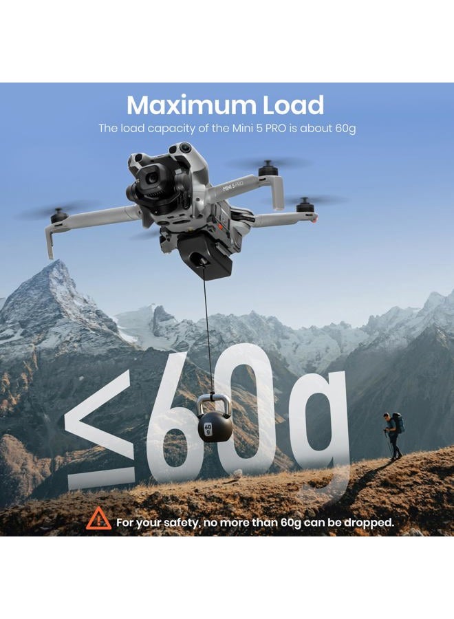 STARTRC Drone Airdrop System for DJI Mini 5 Pro,Payload/Delivery/Transport Drop Release Device for DJI Mini 5 Pro Accessories - Image 5