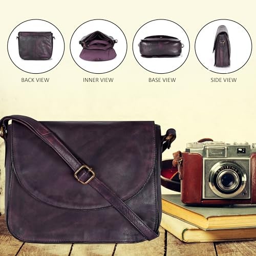 Ozora Genuine Leather Shoulder Crossbody Purse For Women with Adjustable Strap, Mobile Pocket & Outside & Inside Zipper - Image 5