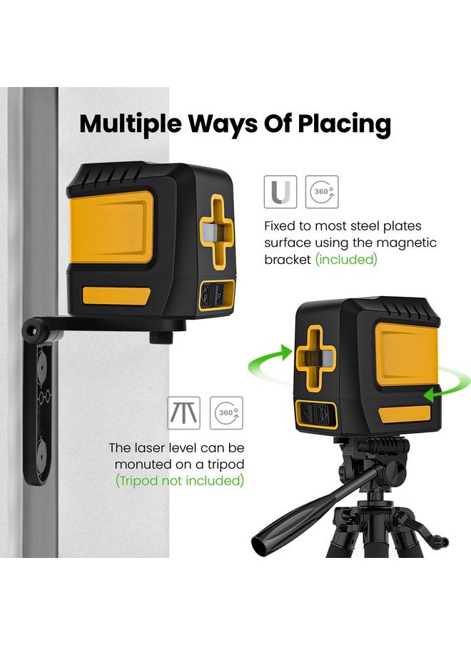 KAIWEETS KAIWEETS Laser Level, 98ft Green Self-Leveling Laser Line with Magnetic Base, with Adjustable Lightness Line Cross Laser Level for Picture Hanging EETS T03  - Image 5