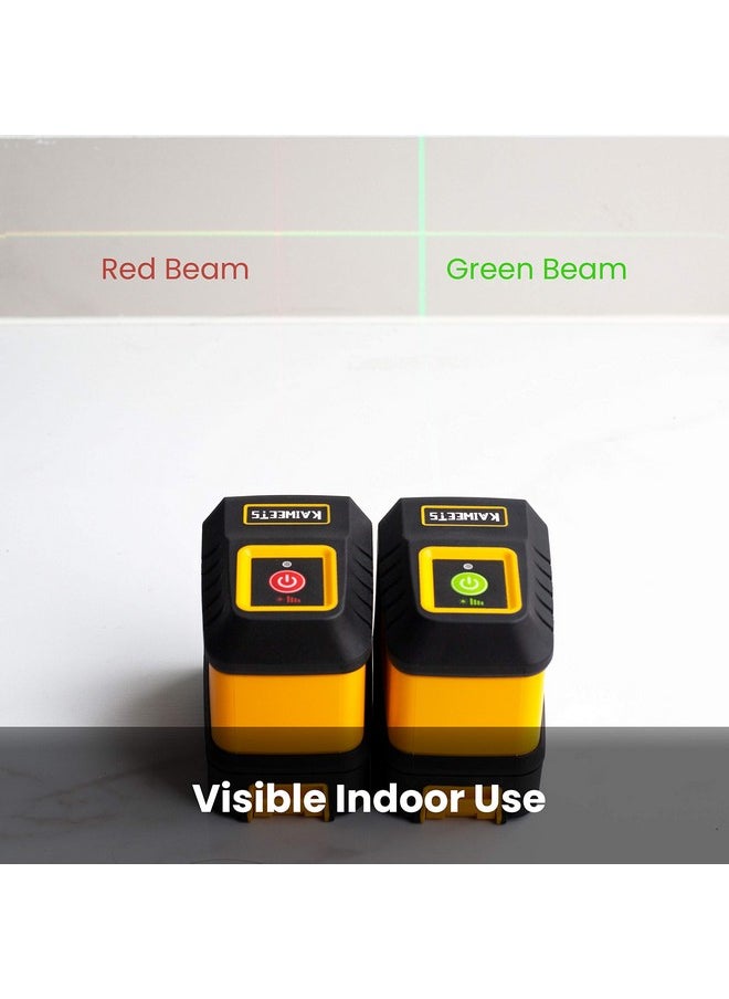 KAIWEETS KAIWEETS Laser Level, 98ft Green Self-Leveling Laser Line with Magnetic Base, with Adjustable Lightness Line Cross Laser Level for Picture Hanging EETS T03  - Image 4