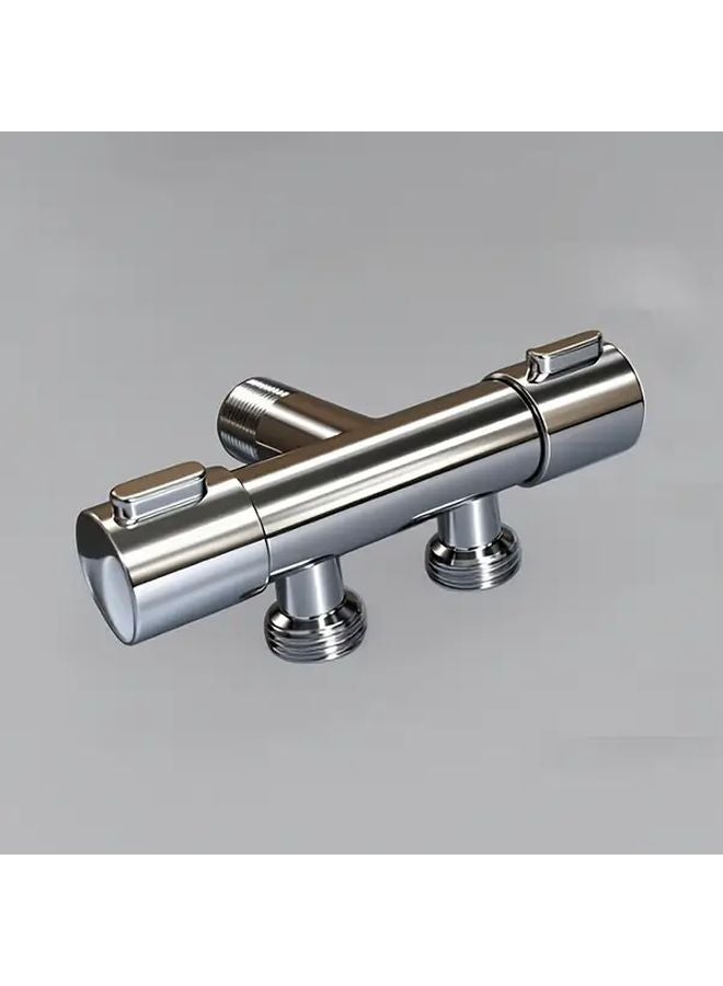 Wall Mounted Two Way Diverter Valve Silvery Type B Independent Handle Control - Image 1