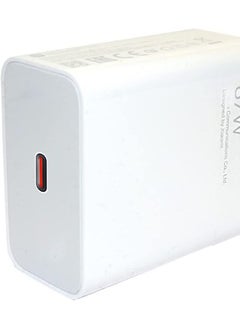 Generic Travel power Adapter 67W PD Turbo fast Charger 5V-3A Or 10V-6.5A with Cable Type-C To Type-C 1M compatible with Xiaomi - white (67W-PD-Tpye C)  - Image 2