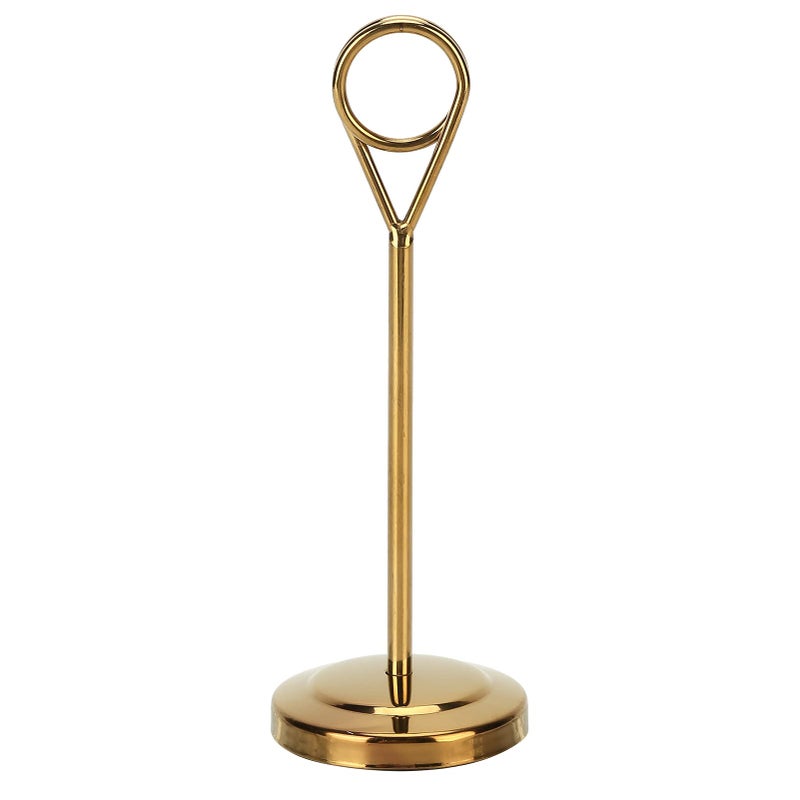 Gold Stainless Steel Table Number Holder 10.5cm Elegant Winding Ring Design Lightweight Picture Clamp For Restaurants Hotels Home Use - Image 3