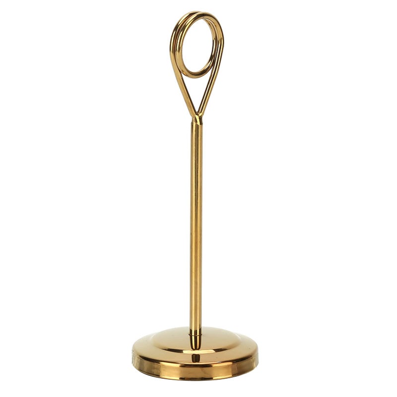 Gold Stainless Steel Table Number Holder 10.5cm Elegant Winding Ring Design Lightweight Picture Clamp For Restaurants Hotels Home Use - Image 4