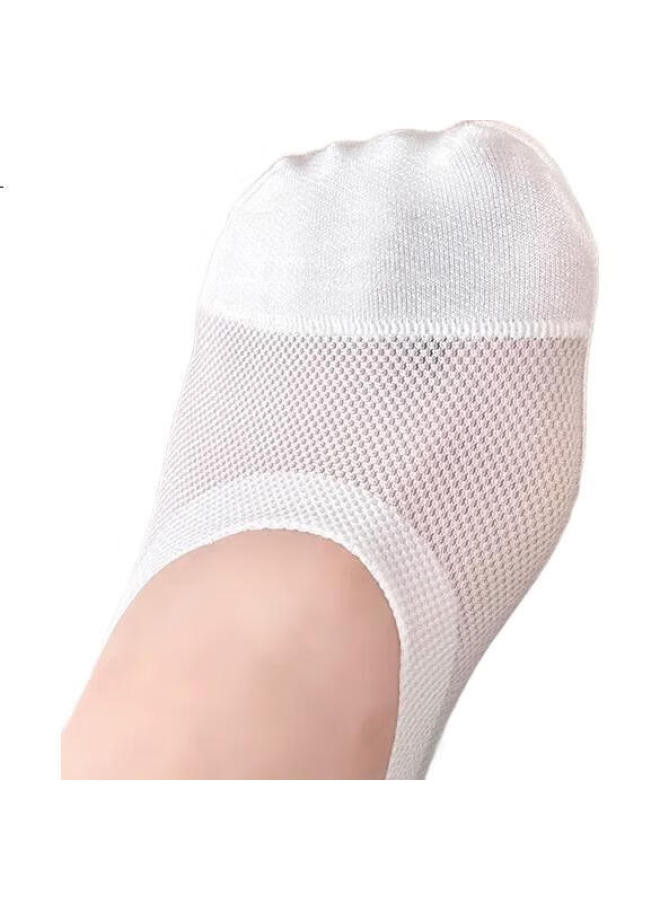 Madallo 3 Pairs Of Women'S Ice Silk Boat Socks, Non-Slip Cotton Bottom Summer Thin Socks, Low-Cut Invisible Short Socks - Image 3
