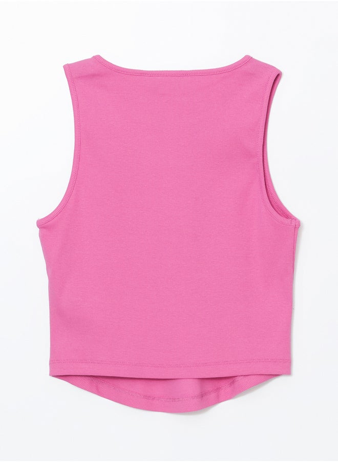LC WAIKIKI - Crew Neck Textured Women's Tank Top - Image 1