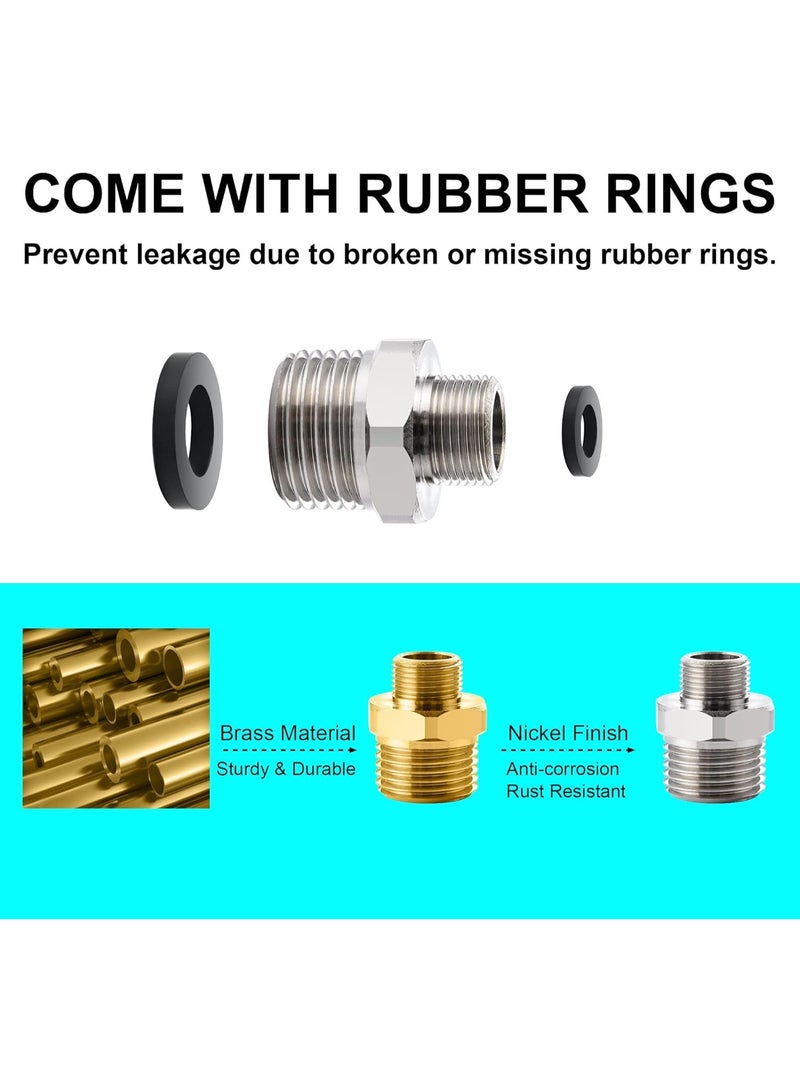 1/2" to 0.8" Reducer Faucet Adapter, Compressed Copper Pipe, 0.8" Male to 1/2" Male Supply Line Adapter for Kitchen Plumbing, Water Hose Pipe Connector with Rubber Ring, (2 Pack) - Image 4