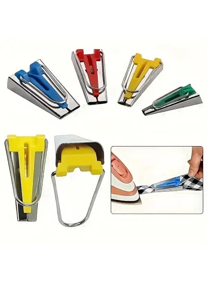 4 Piece Hemming Set Bias Tape Machine 6mm 12mm 18mm 25mm For Fabric Quilting And Sewing - Image 5