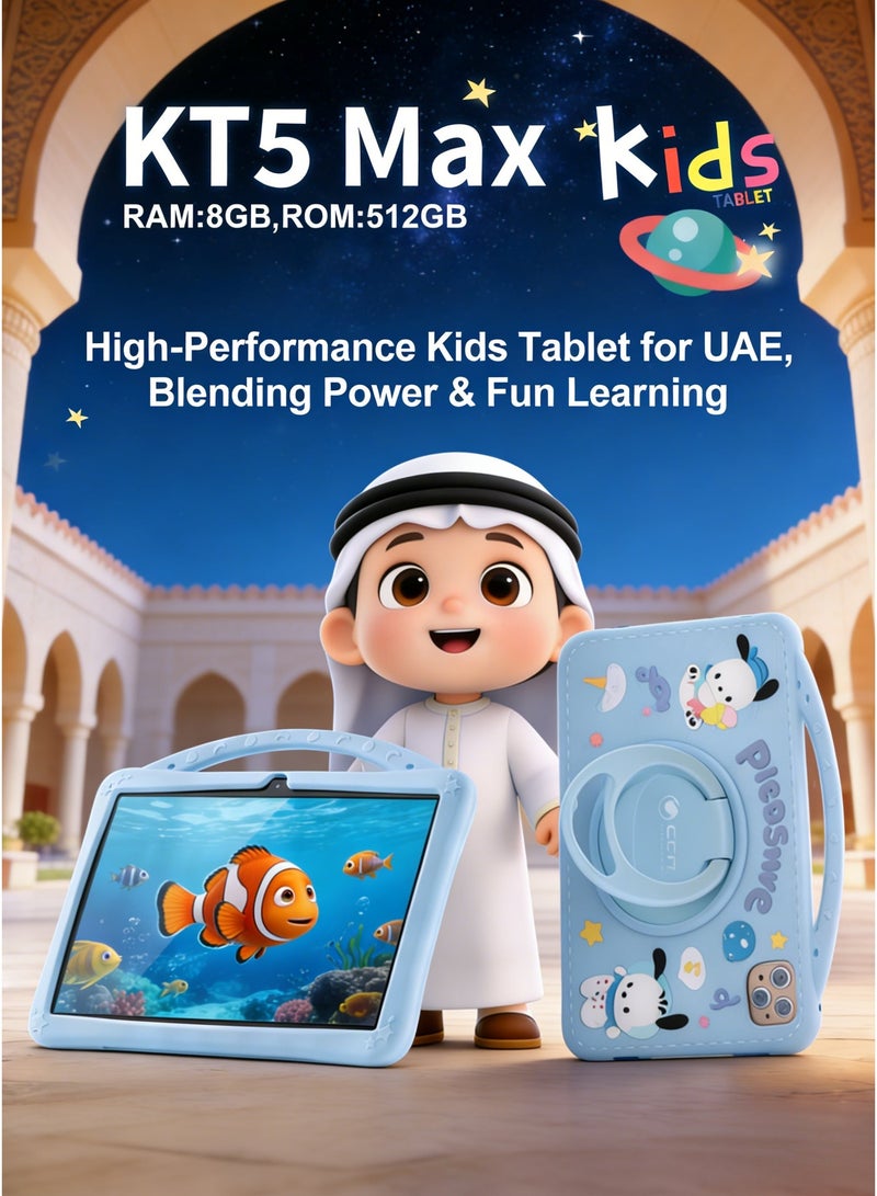 CCIT KT5 Max Kids Tablet - 10.1" HD Screen, 8GB RAM, 512GB ROM, Android 15, 10000mAh Battery - 5G Ready - Image 2
