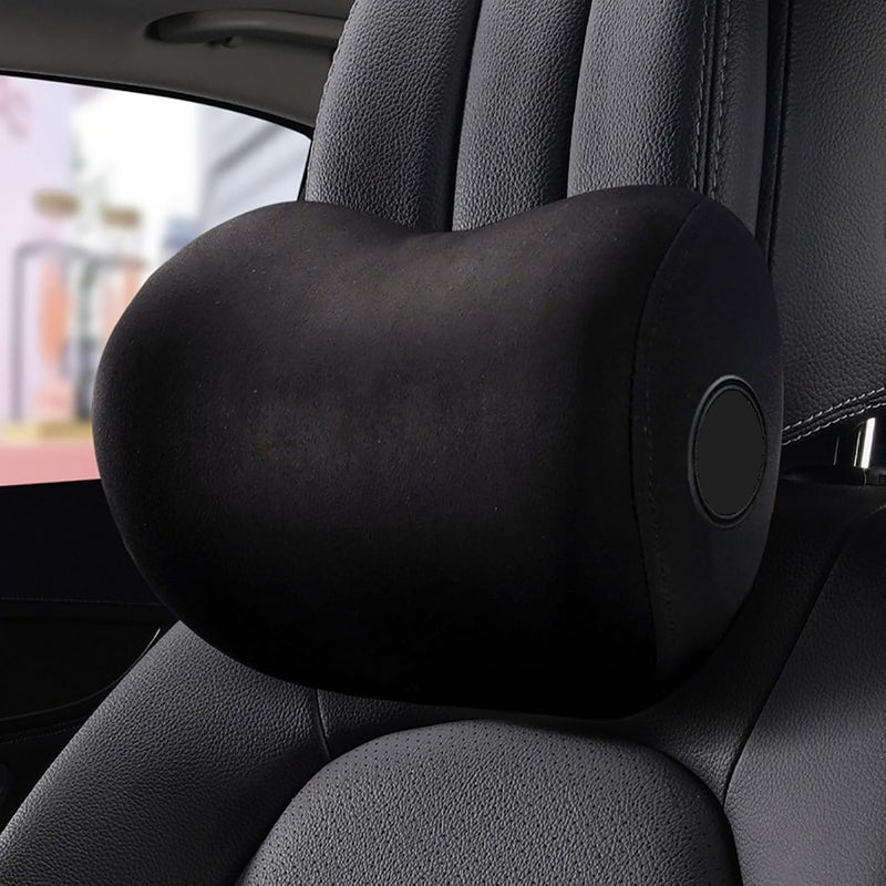 Tyenaza Car Seat Headrest, Memory Foam Head Neck Rest Auto Seat Head Rest Support Neck Cushion Pillows for Car Office (Black Headrest) - Image 2