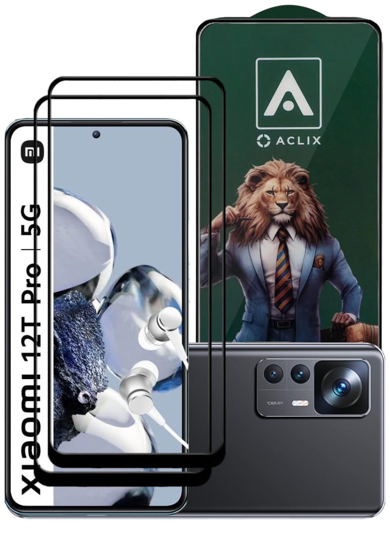 ACLIX 2 Pieces Antistatic ESD Dustproof Premium Quality High Definition Tempered Glass Screen Protector Designed For Xiaomi 12T Pro - Image 1