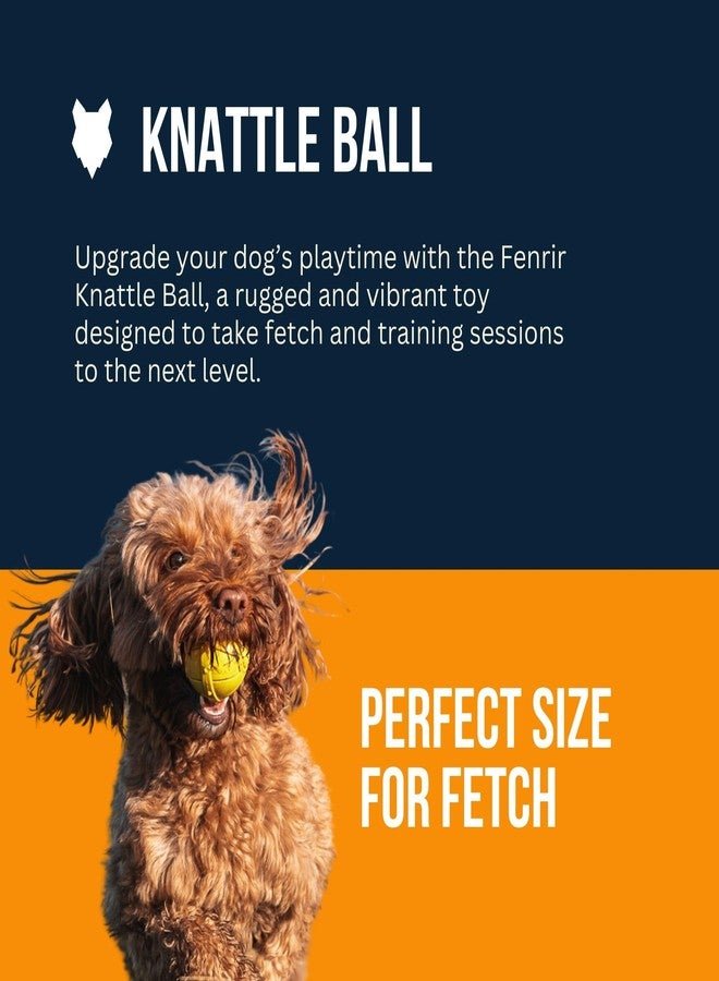 Fenrir - Dog Ball - High Bouncing Yellow Rubber for Fetch & Recall - 2.5 Inch Durable Floating Dog Toy - Water Retrievable Interactive Ball for All Breeds (Medium) - Image 2