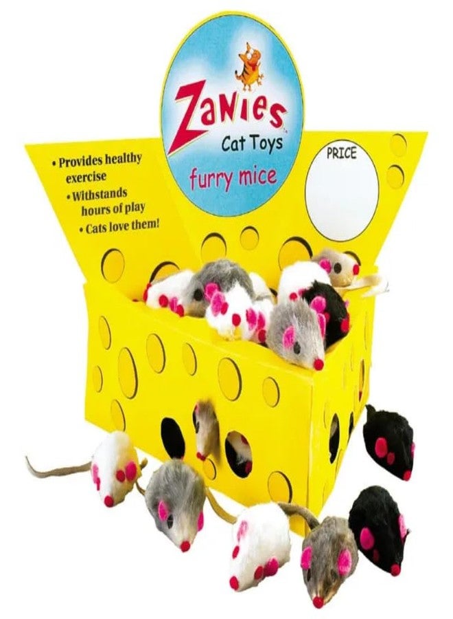 PetEdge 10 Realistic White Mice Cat Toys with Real Rabbit Fur by Zanies - Image 3
