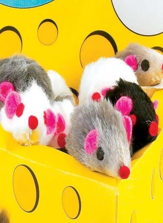 PetEdge 10 Realistic White Mice Cat Toys with Real Rabbit Fur by Zanies - Image 2