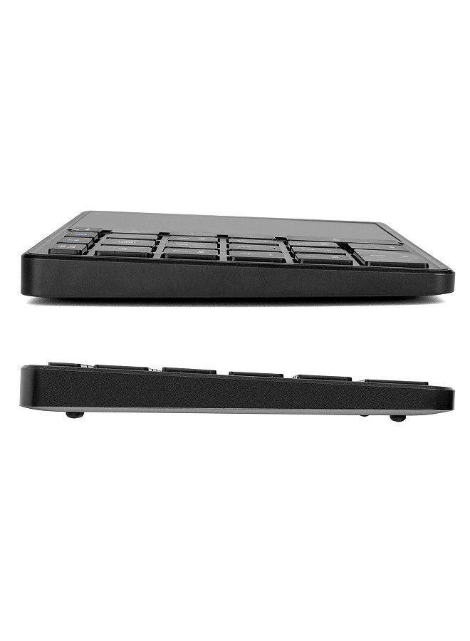 2.4G+BT4.2 Wireless Dual-mode Numeric Keyboard Portable 22 Keys Financial Accounting Office Keyboard with Touchpad Black  - Image 2
