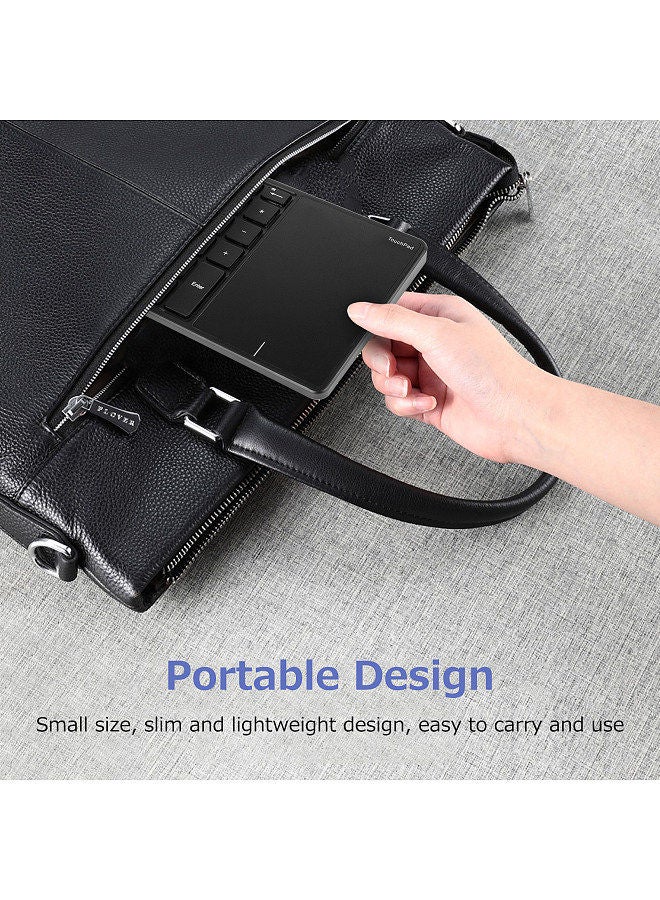 2.4G+BT4.2 Wireless Dual-mode Numeric Keyboard Portable 22 Keys Financial Accounting Office Keyboard with Touchpad Black  - Image 3