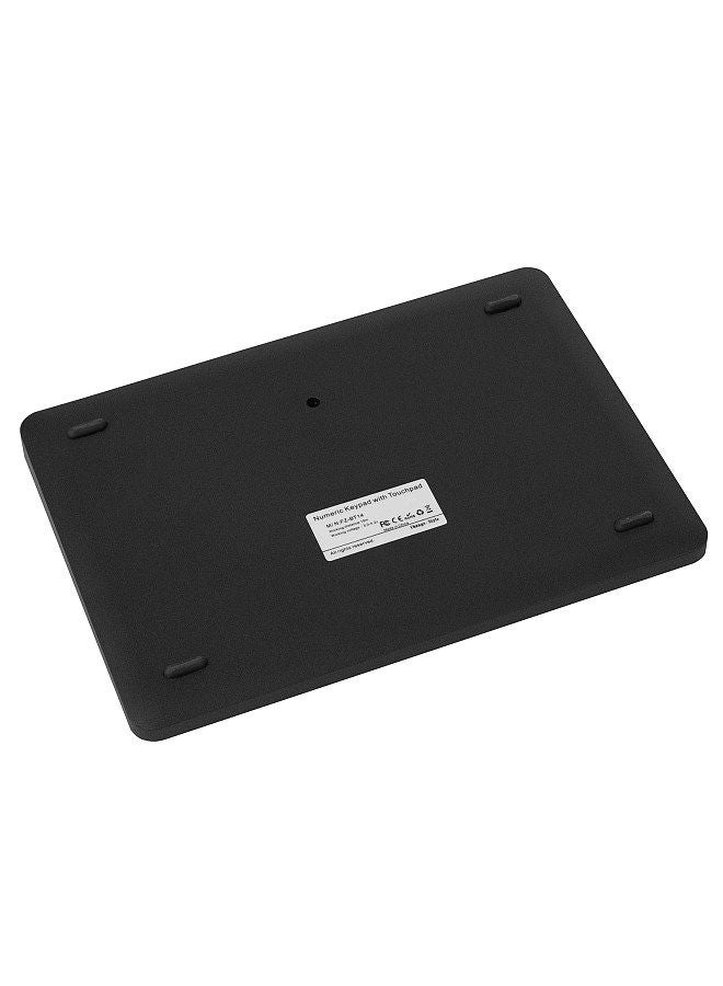 2.4G+BT4.2 Wireless Dual-mode Numeric Keyboard Portable 22 Keys Financial Accounting Office Keyboard with Touchpad Black  - Image 5