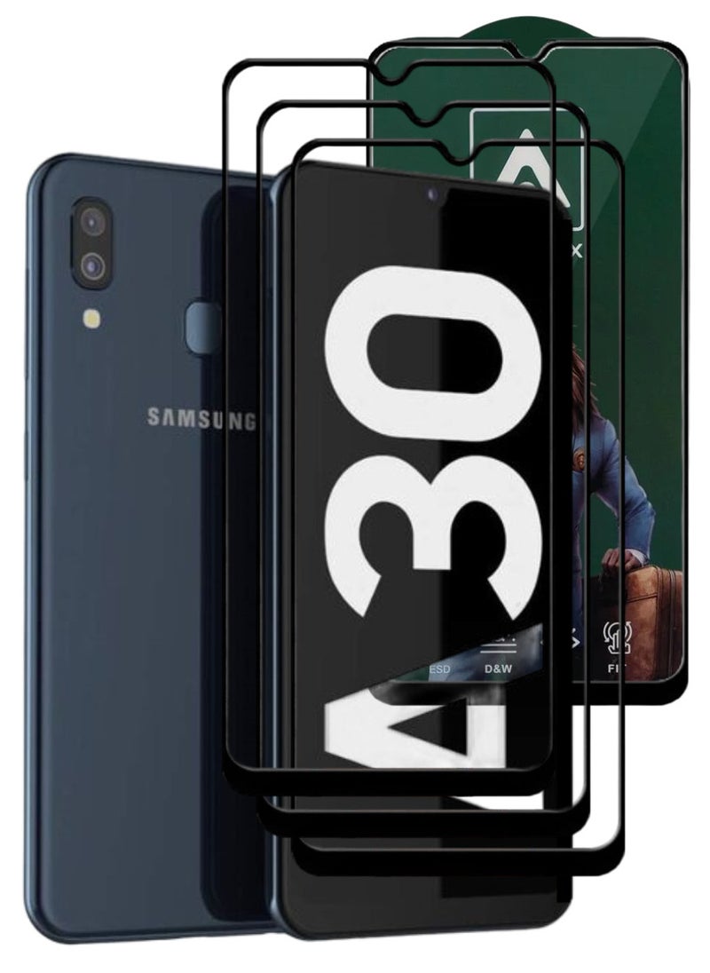 ACLIX 3 Pieces Antistatic ESD Dustproof Premium Quality High Definition Tempered Glass Screen Protector Designed For Samsung Galaxy A30 - Image 1