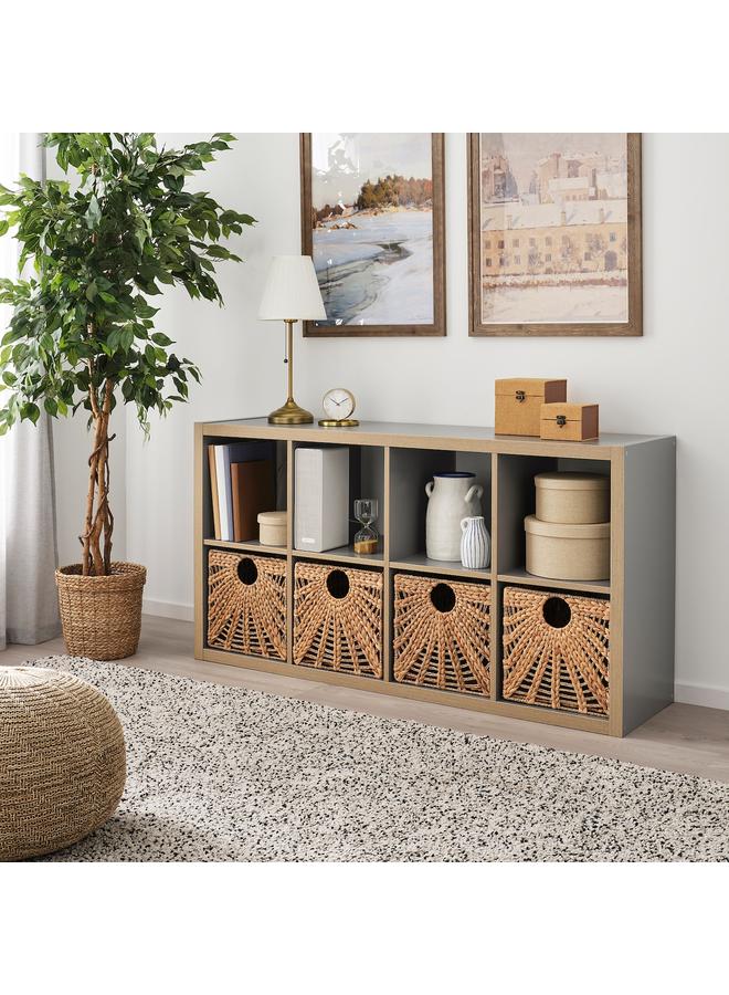 erorex Basket, natural water hyacinth/seagrass, 32x33x32 cm - Image 4