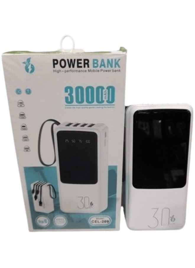 سيليبري - باور بانك سيليبيري 30000 مللي أمبير/ساعة، أبيض - Image 1