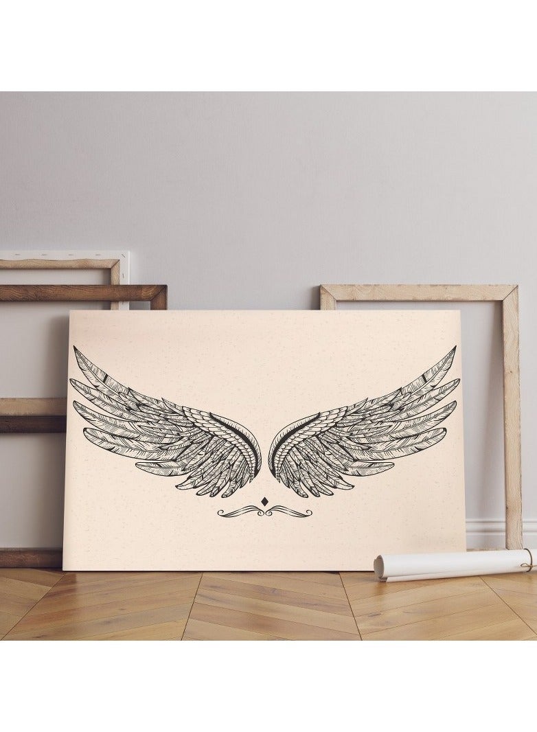 Home Gallery home gallery Classical Vintage Wings Printed Canvas wall art - Image 1