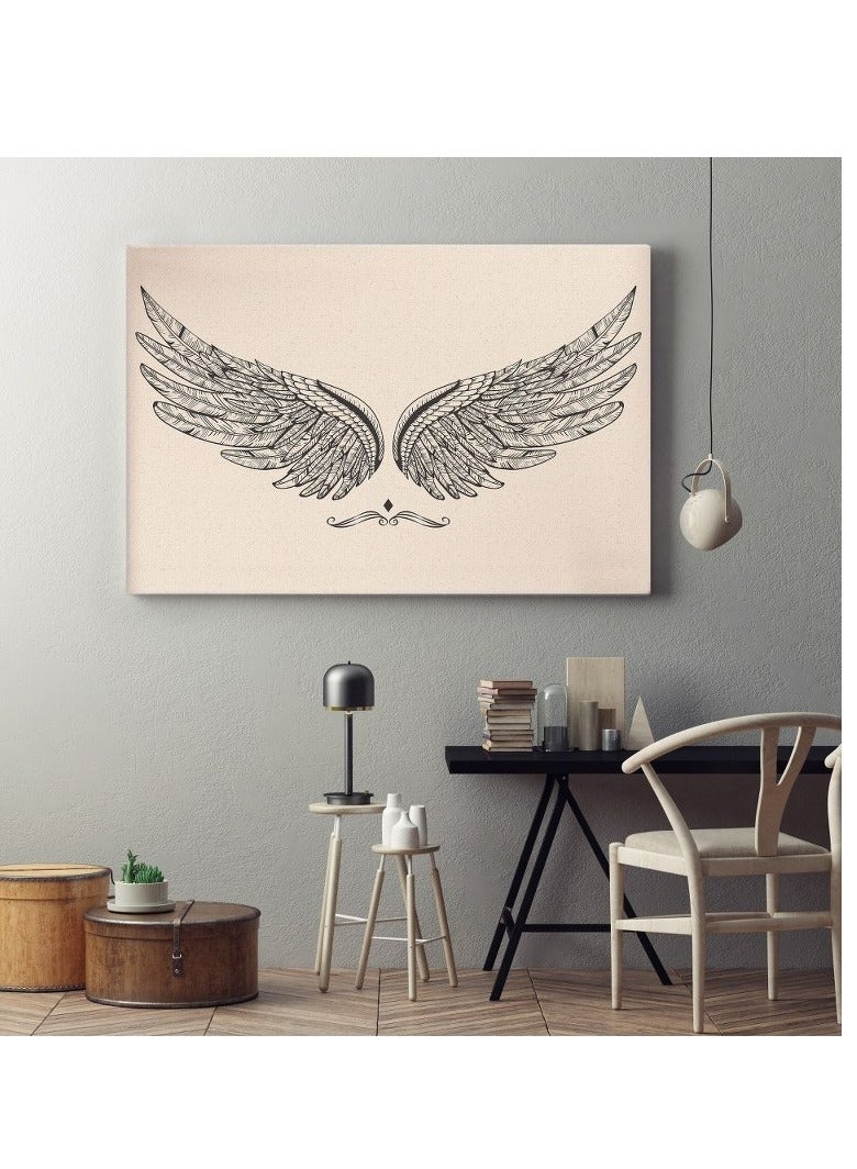 Home Gallery home gallery Classical Vintage Wings Printed Canvas wall art - Image 2
