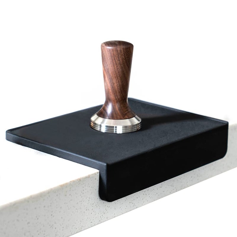 watchget Espresso Tamping Mat Coffee Tamper Mat Black Food Grade Silicone Pad 8Inch X 6Inch Coffee Tamping Mat Portafilter Mat For Barista Espresso Machine Accessory Waterproof and Heat Resistant