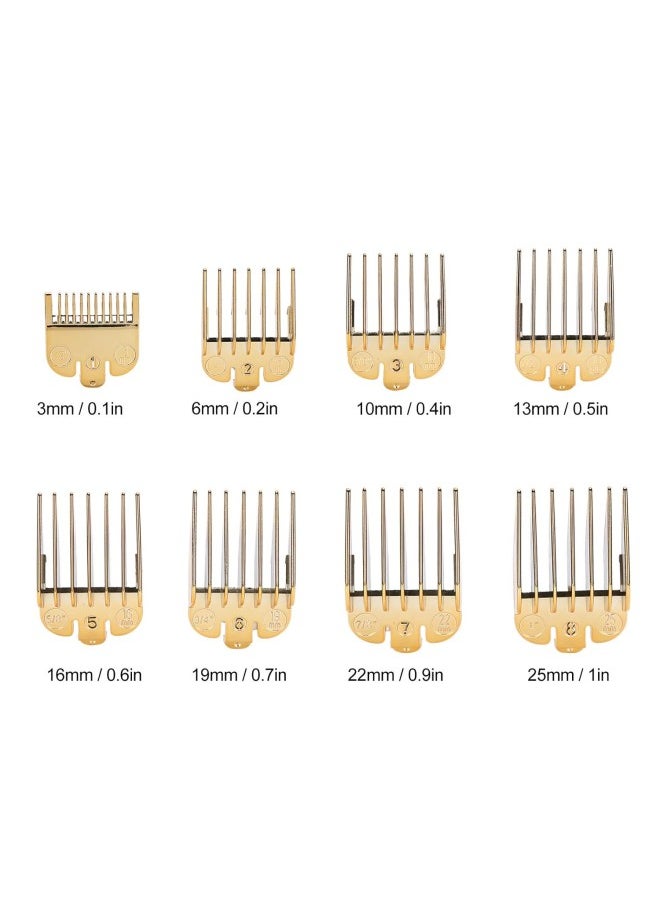 Hair Limit Comb Universal Set, 8 Sizes Guide Comb Set, Professional Premium Cutting Guides Coded Hair Limit Comb Clipper Guide Attachment Set