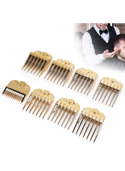 Hair Limit Comb Universal Set, 8 Sizes Guide Comb Set, Professional Premium Cutting Guides Coded Hair Limit Comb Clipper Guide Attachment Set
