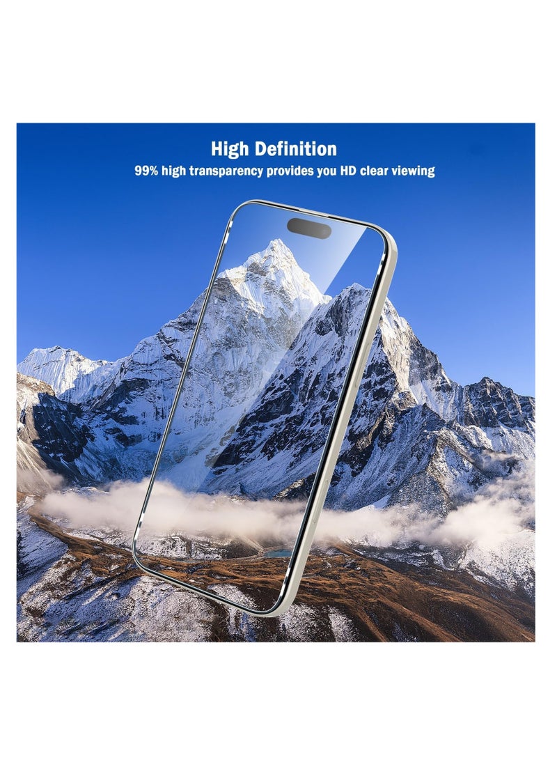 Compatible with iPhone 16 Pro Max 6.9 Tempered Glass Screen Protector 【3-Pack】 【Case Friendly】 【9H Hardness】 【HD Clear】 【Bubble Free】 Tempered Glass Film for iPhone 16 Pro Max - Image 2