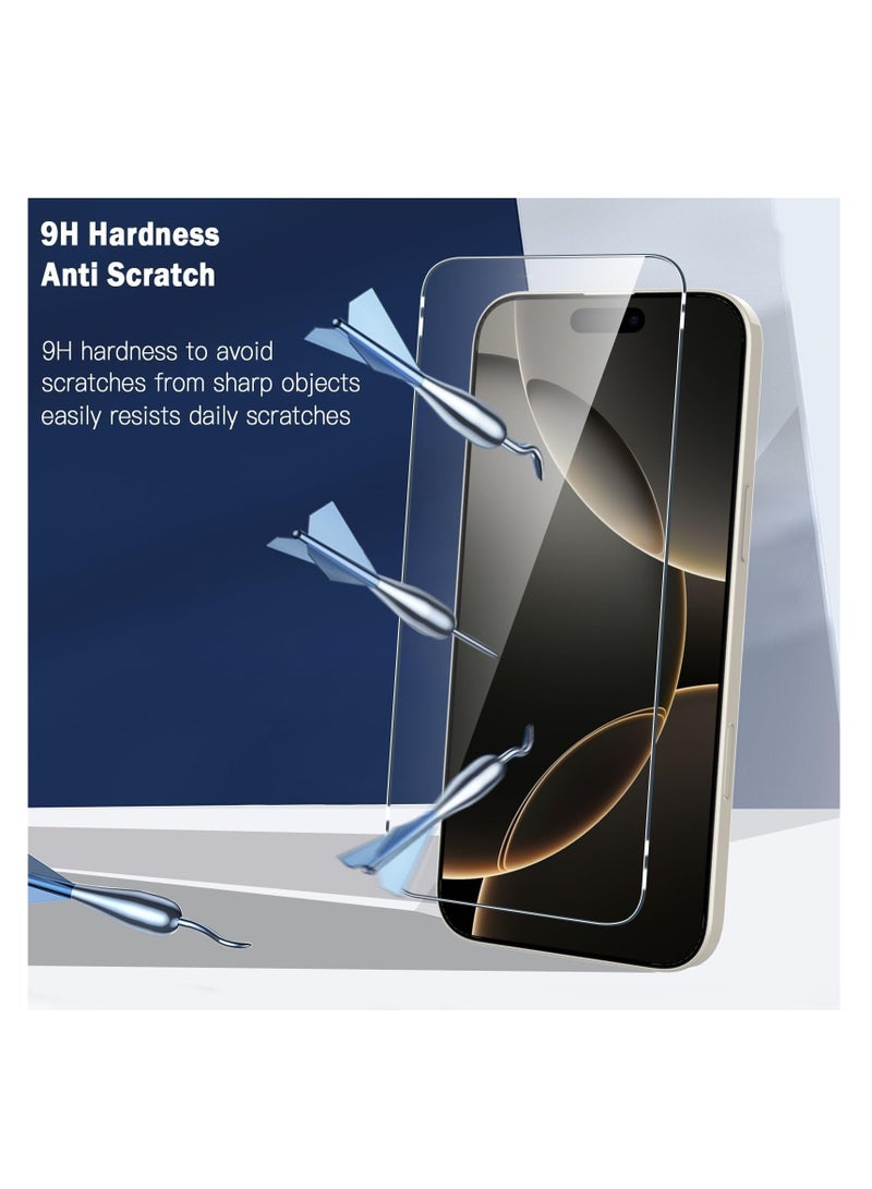Compatible with iPhone 16 Pro Max 6.9 Tempered Glass Screen Protector 【3-Pack】 【Case Friendly】 【9H Hardness】 【HD Clear】 【Bubble Free】 Tempered Glass Film for iPhone 16 Pro Max - Image 5