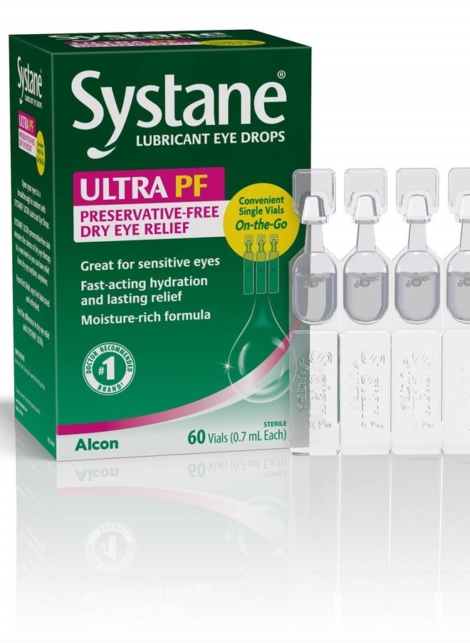 Systane - Ultra Lubricant Eye Drops, 60 Count (Pack of 1), (Packaging may vary) - Image 1