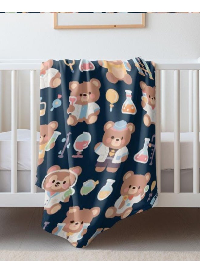 عام بطانية رقيقة من الفانيلا الكرتونية للأطفال أو الطلاب (دافئة ومريحة ومناسبة للنوم والألعاب) 100 سم * 150 سم - 1048 - Image 2