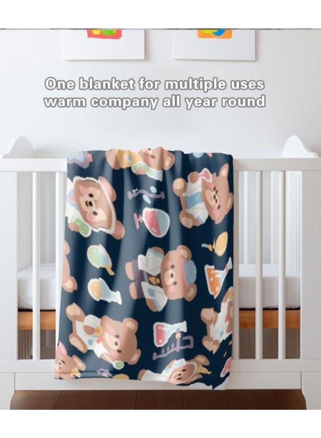 عام بطانية رقيقة من الفانيلا الكرتونية للأطفال أو الطلاب (دافئة ومريحة ومناسبة للنوم والألعاب) 100 سم * 150 سم - 1048 - Image 4