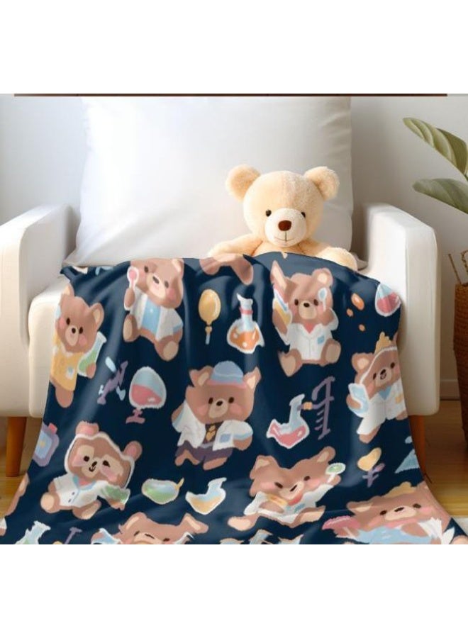 عام بطانية رقيقة من الفانيلا الكرتونية للأطفال أو الطلاب (دافئة ومريحة ومناسبة للنوم والألعاب) 100 سم * 150 سم - 1048 - Image 3