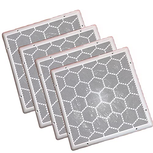 MEI White Square Exhaust Fan/Chimney Covers Vent Pipe Cover Mosquito Net Dust Controller (12 Inch, 4) - Image 1