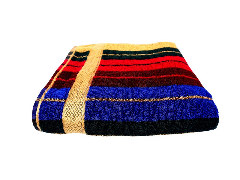 Space Fly Love Touch Skin Friendly Soft, Lite Weight Red & Brown Striped Terry Cloth Bath Towels, Clean & Dry Bathroom Bath Towel (Size : 24X50 inch) (Multi Color) (1 Piece) - Image 2