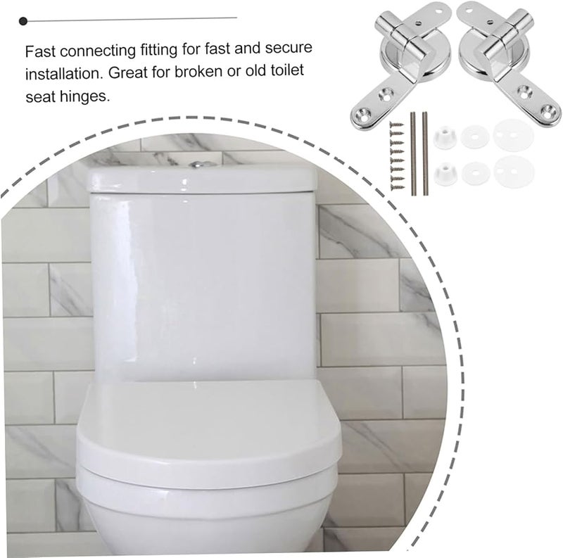 أجزاء استبدال مفصلات مقعد المرحاض من سبائك الزنك ذات الإغلاق اللين سهلة التركيب لجميع أنماط المراحيض - Image 5