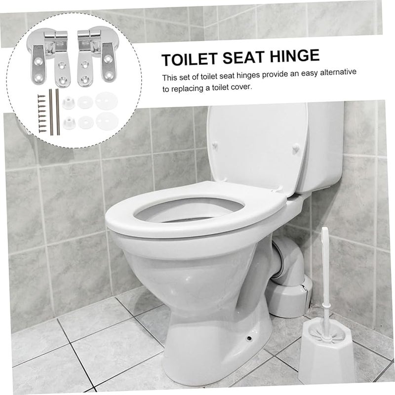 أجزاء استبدال مفصلات مقعد المرحاض من سبائك الزنك ذات الإغلاق اللين سهلة التركيب لجميع أنماط المراحيض - Image 3