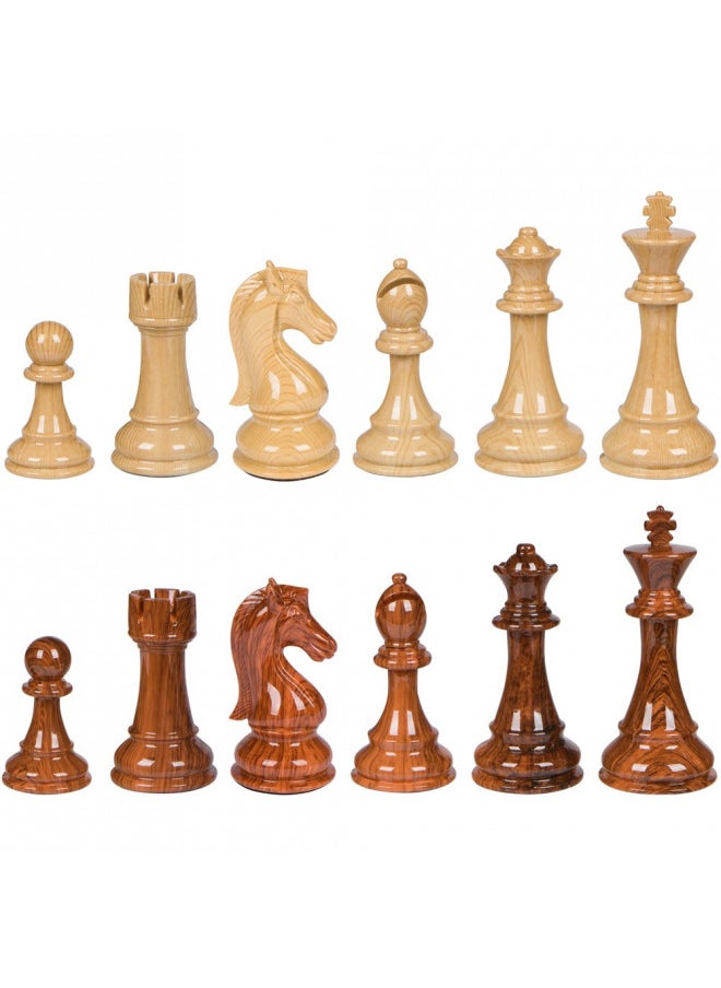 Best Chess Set Nero High Polymer Extra Heavy Weighted Chess Pieces with 4.25 Inch King and Extra Queens, Pieces Only, No Board  - Image 1
