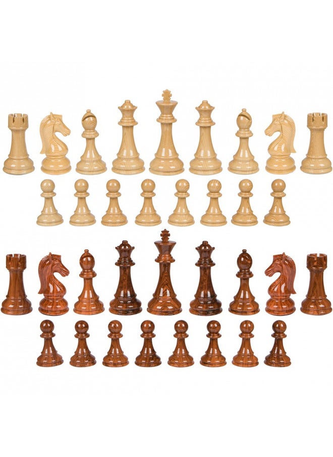 Best Chess Set Nero High Polymer Extra Heavy Weighted Chess Pieces with 4.25 Inch King and Extra Queens, Pieces Only, No Board  - Image 2