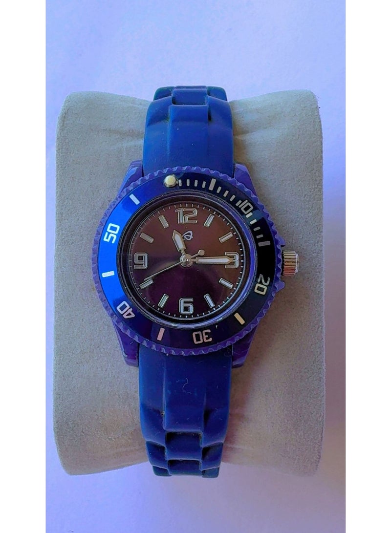 Auriol OWIM Sports Unisex Watch - Blue Silicone Strap, Sunburst Dial, 5 BAR Water Resistant - Brand New - Image 1