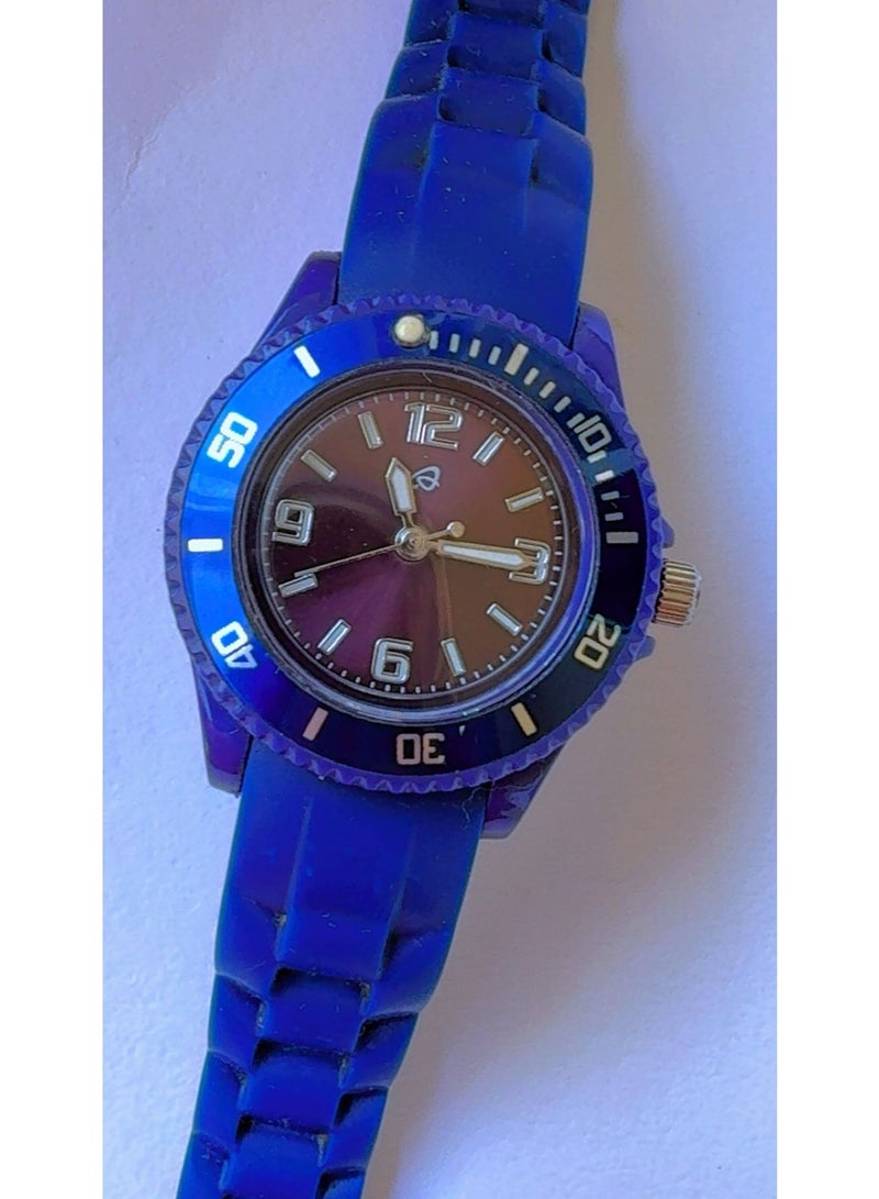 Auriol OWIM Sports Unisex Watch - Blue Silicone Strap, Sunburst Dial, 5 BAR Water Resistant - Brand New - Image 2