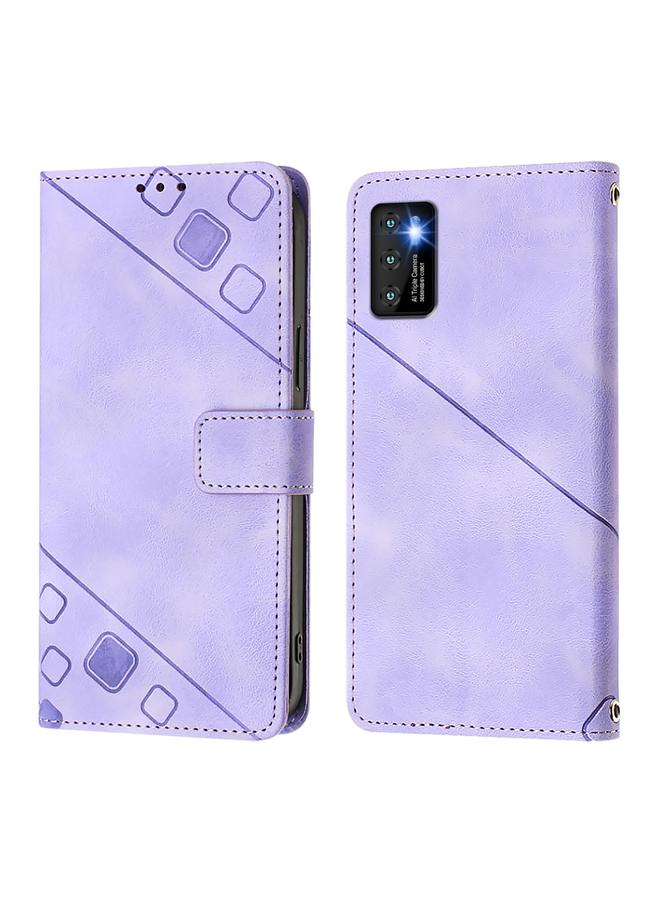 Zaboon Case For Cubot P50 Skin-feel Embossed Leather Phone Case - Image 3