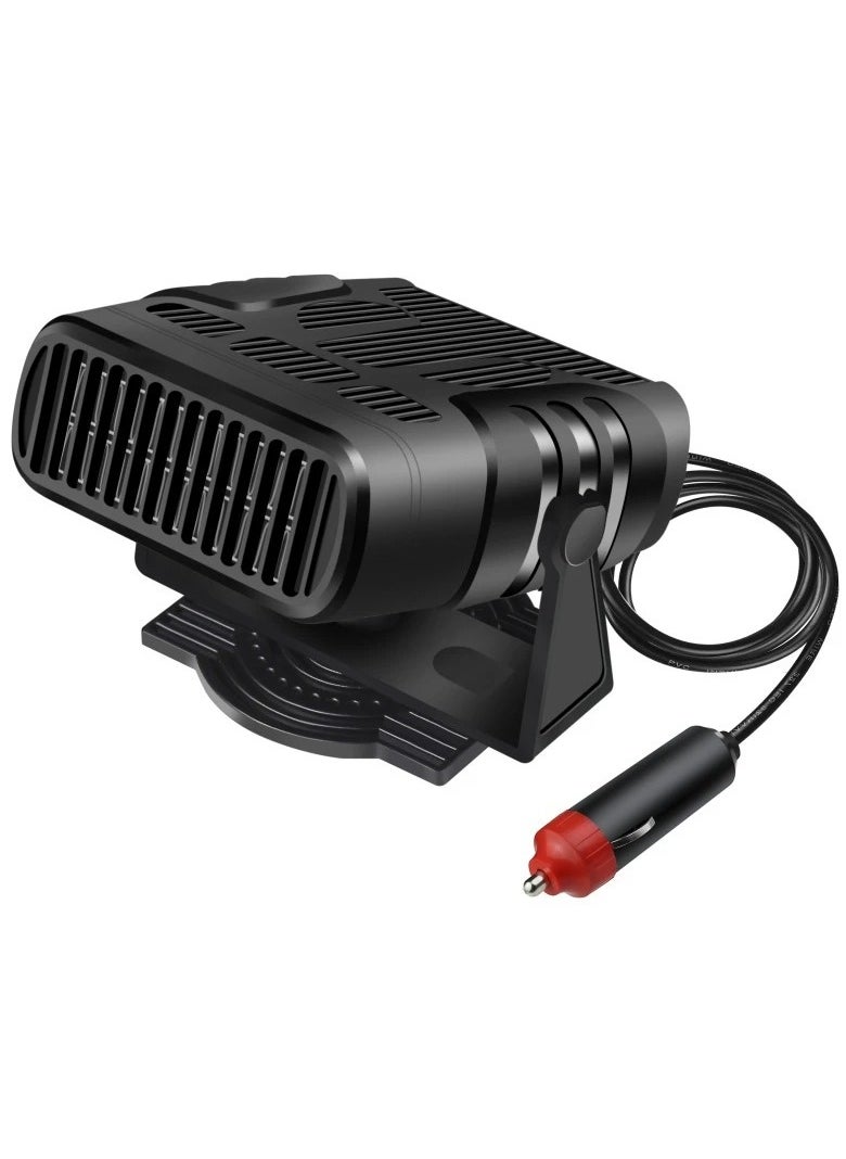 AROAQ Portable Car Heater Fan, 12v Winter Portable Car Heater, Car Windshield Fast Heating Defrost Defogger, 360 Degree Rotation Auto Heater For Cars, (12v Black)  - Image 1